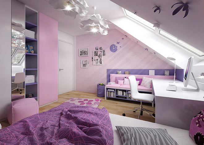 Розово-лилава стая
